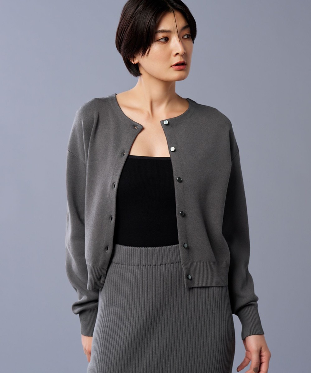 【オンワード】 uncrave>トップス 【手洗い可】スムース ニット カーディガン(uncrave STANDARD) スレート 1 レディース 【オンワード】 uncrave>トップス 【手洗い可】スムース ニット カーディガン(uncrave STANDARD) スレート 1 レディース