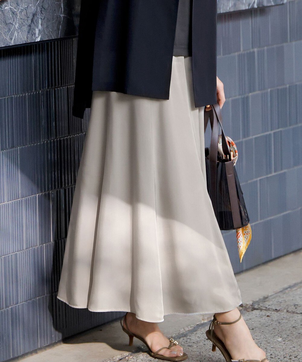 【オンワード】 23区 L(大きいサイズ)>スカート 【接触冷感/洗える】フィブリルツイル ギャザー スカート ベージュ 48 レディース 【オンワード】 23区 L(大きいサイズ)>スカート 【接触冷感/洗える】フィブリルツイル ギャザー スカート ベージュ 48 レディース