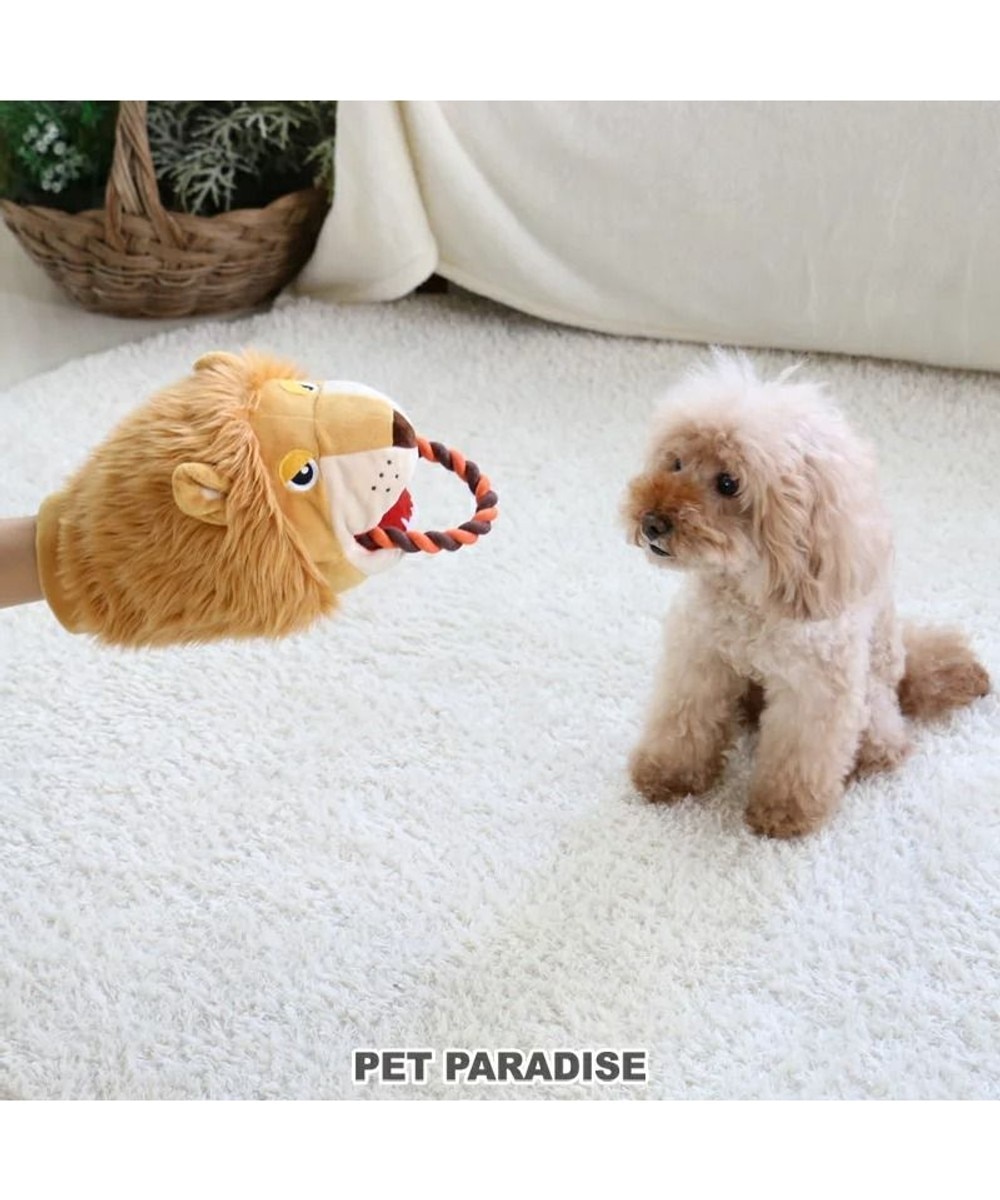 PET PARADISE>ペットグッズ ペットパラダイス 犬 おもちゃ ライオン パペット オレンジ -