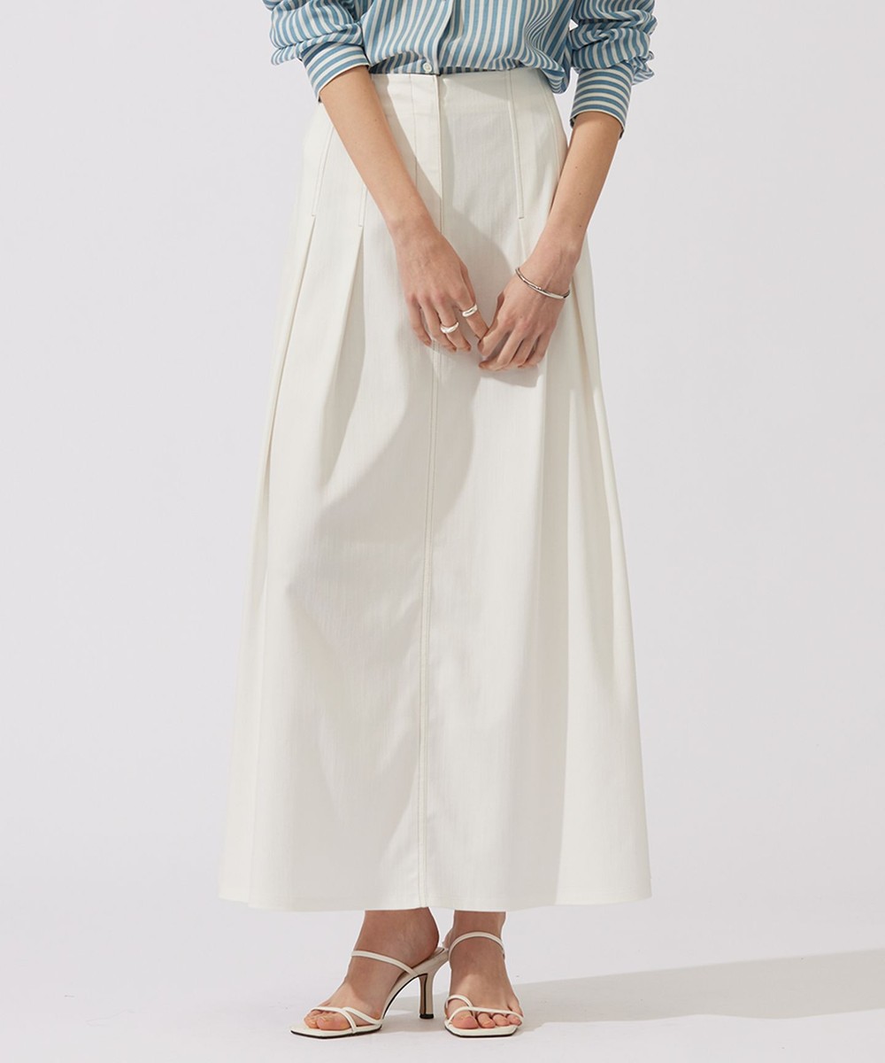 【オンワード】 ICB>スカート 【洗える】PlaX コットンソフトデニムスカート オフホワイト 4 レディース 【オンワード】 ICB>スカート 【洗える】PlaX コットンソフトデニムスカート オフホワイト 4 レディース