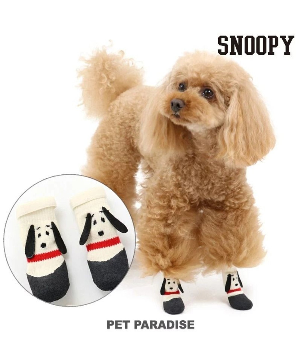 PET PARADISE>ペットグッズ ペットパラダイス 犬 靴 靴下 スヌーピー 【Ｓ】 フィットシューズ 白~オフホワイト Ｓ