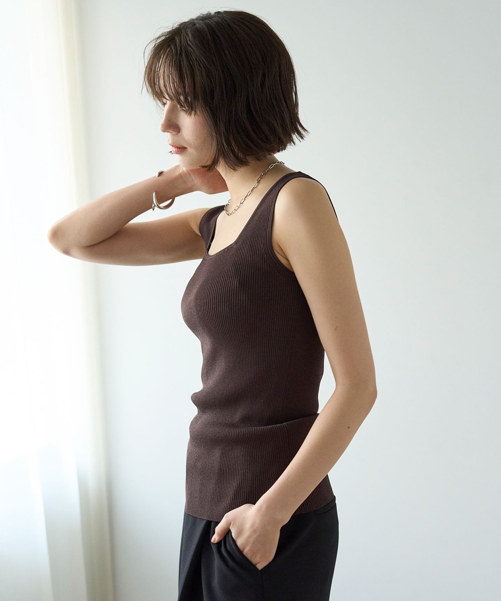 【オンワード】 UNFILO>トップス 【接触冷感/UVケア/抗菌防臭】スゴ機能 リブタンクトップ ブラウン S レディース 【オンワード】 UNFILO>トップス 【接触冷感/UVケア/抗菌防臭】スゴ機能 リブタンクトップ ブラウン S レディース