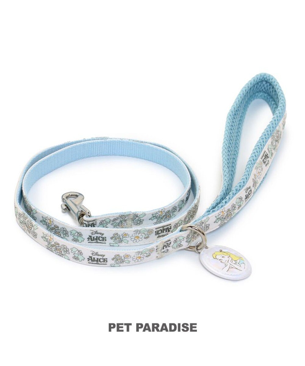 PET PARADISE>ペットグッズ ふしぎの国のアリス 花柄 リード 〔ＳＳ~Ｓ〕 小型犬 水色 Ｓ