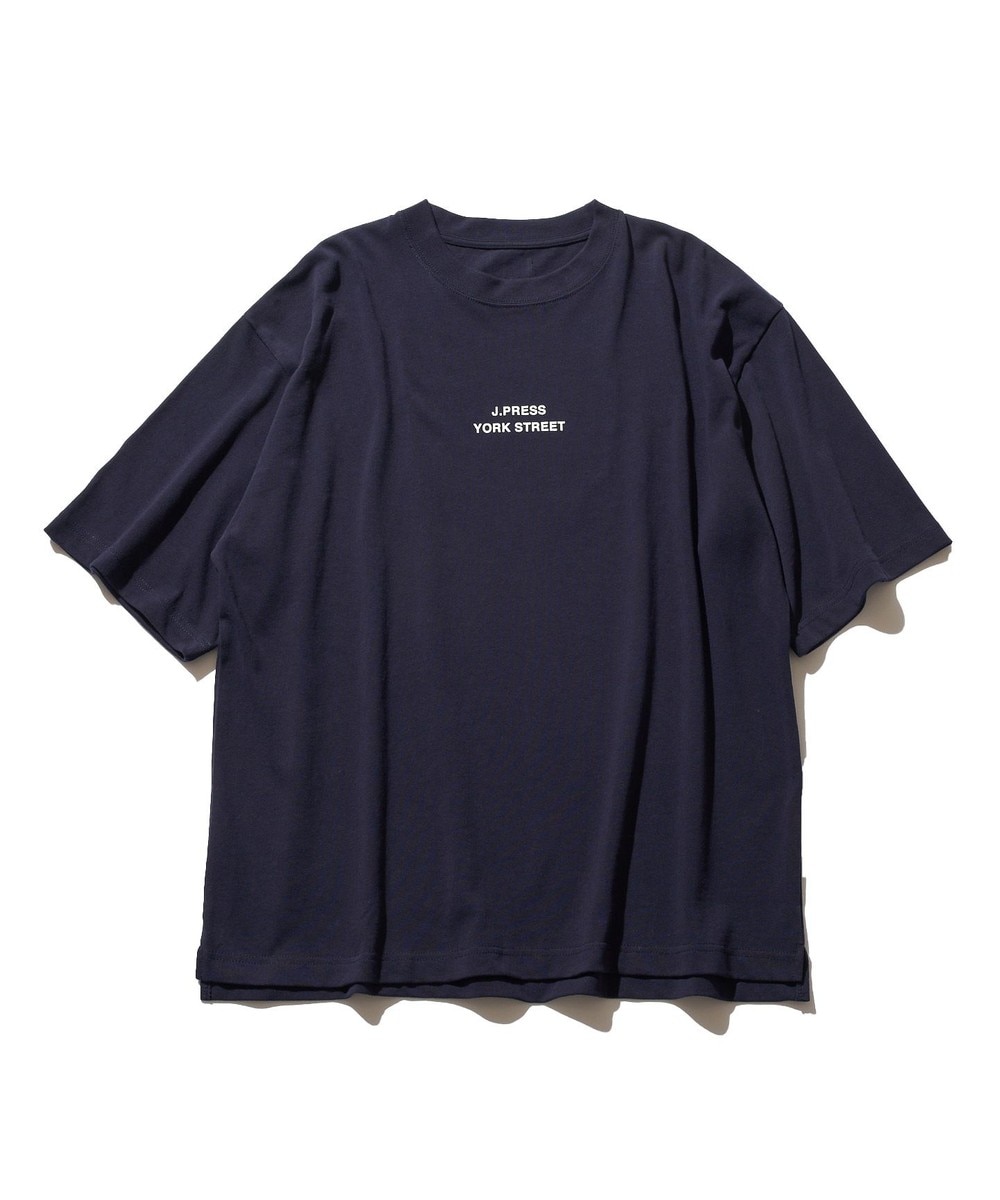 【オンワード】 J.PRESS YORK STREET>トップス 【UNISEX】ロゴプリント Tシャツ ネイビー L レディース 【送料無料】