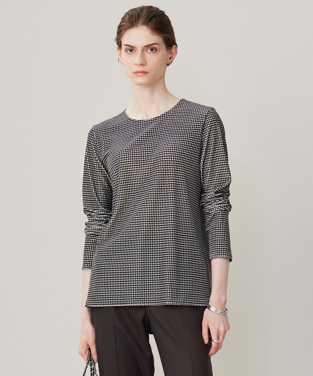 【オンワード】 ICB>トップス ベロアプリント ジャージーカットソー ブラック柄 XS レディース 【オンワード】 ICB>トップス ベロアプリント ジャージーカットソー ブラック柄 XS レディース