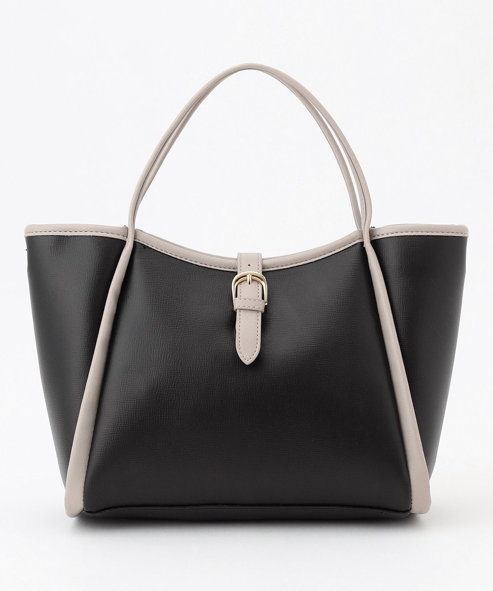 【オンワード】 ANY SIS>バッグ 【2WAY】ベルトベーシック トートバッグ ブラック×ライトグレー 2 レディース 【オンワード】 ANY SIS>バッグ 【2WAY】ベルトベーシック トートバッグ ブラック×ライトグレー 2 レディース