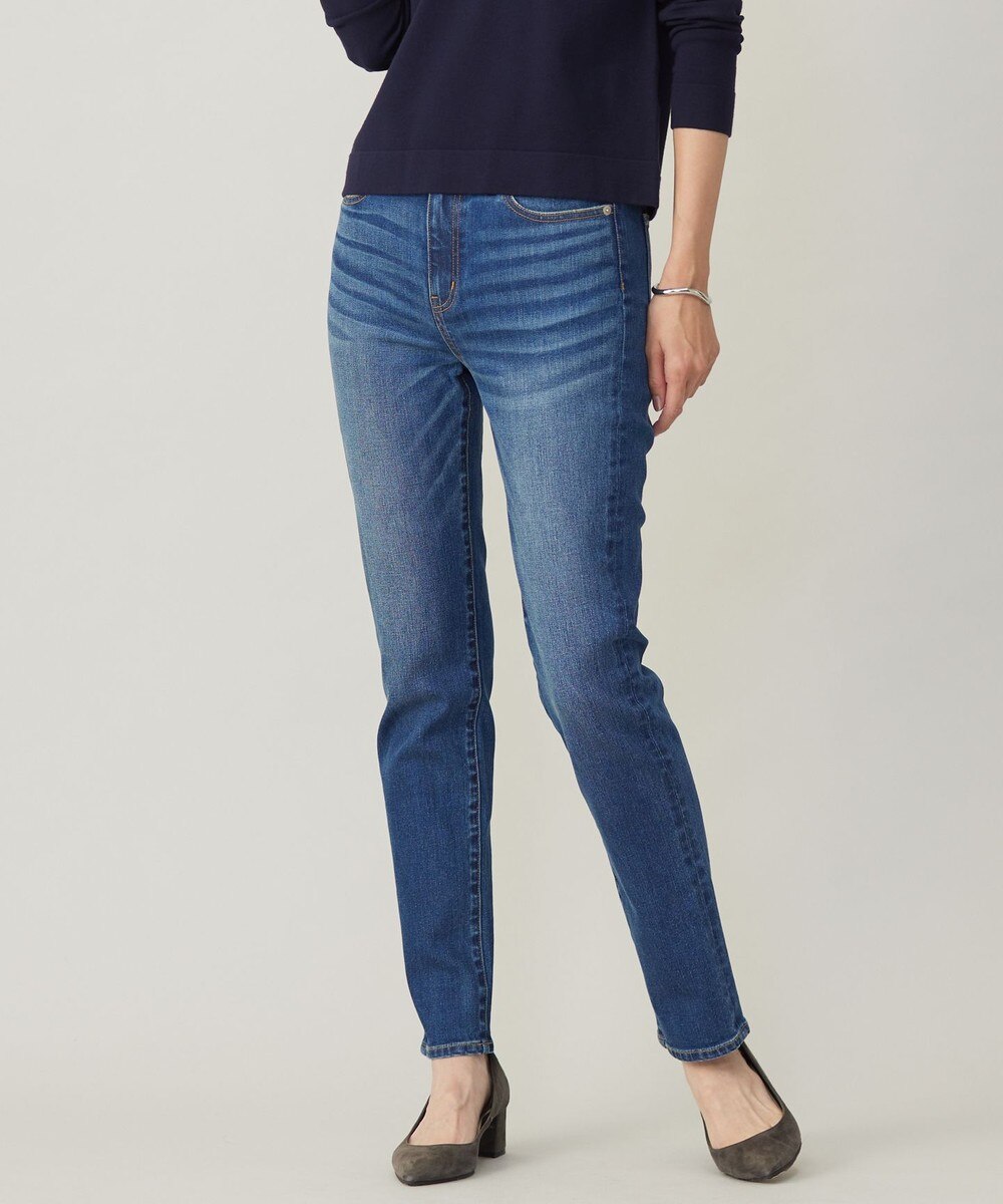 【オンワード】 J.PRESS LADIES S（小さいサイズ）>パンツ 【洗える】BASIC STRETCH DENIM スキニー パンツ ユーズド P5 レディース