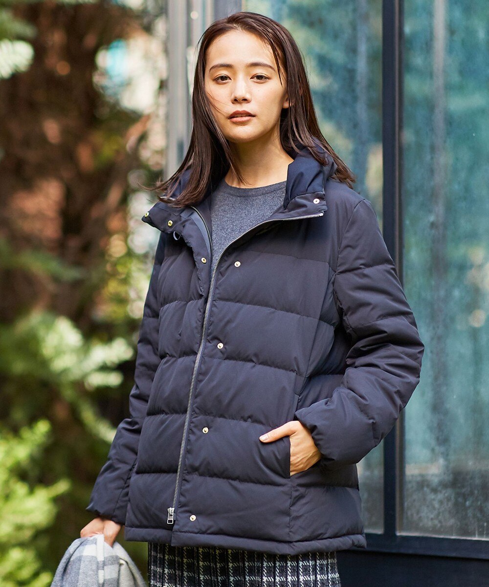 【オンワード】 J.PRESS LADIES>ジャケット/アウター 【制電加工付き】ブラッシュドマルチポリ ショート ダウンコート ダークブラウン 11 レディース 【送料無料】