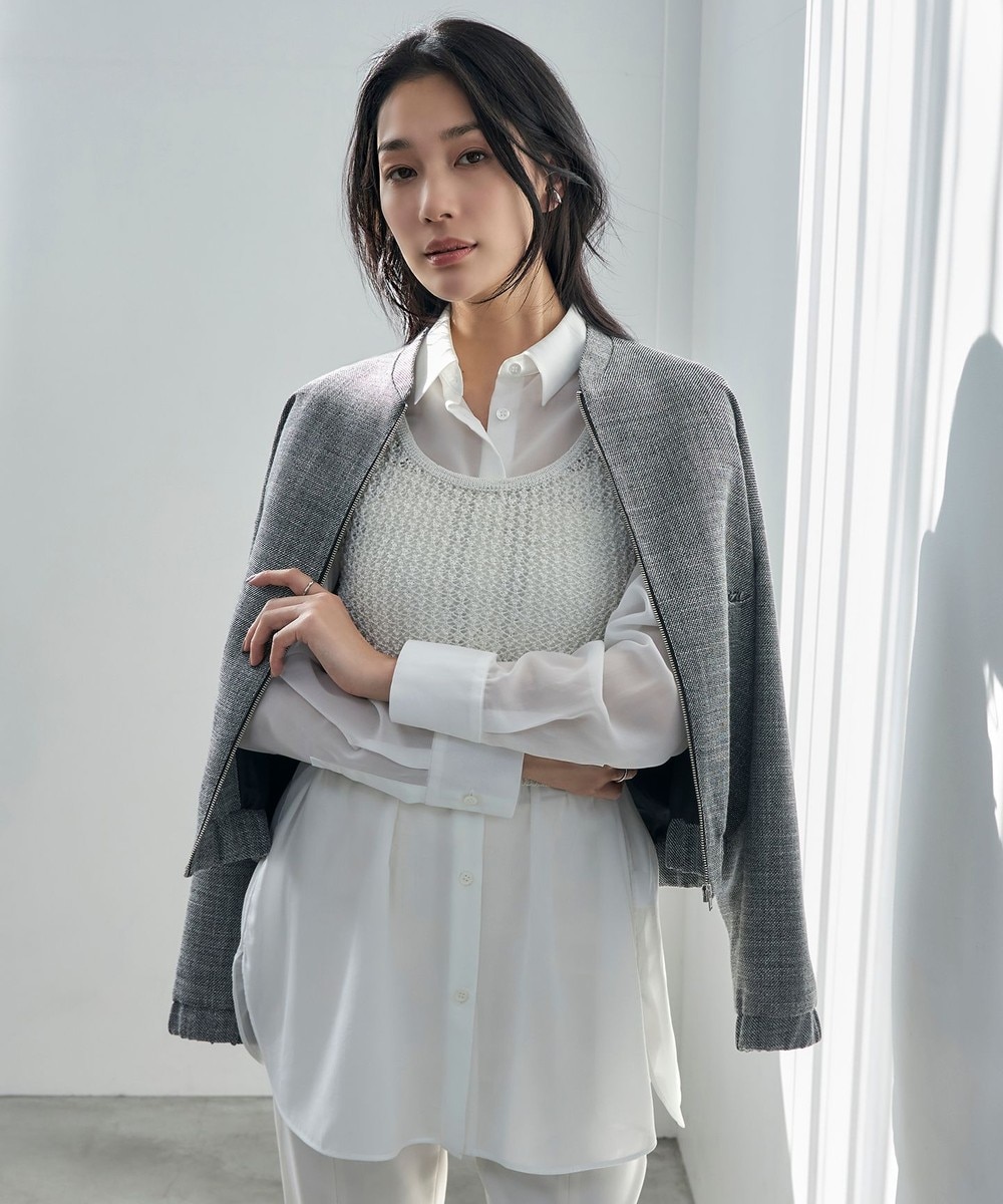 【オンワード】 ICB L(大きいサイズ)>ジャケット/アウター 【洗える】 ライトスラブツイード ブルゾン ブラック×オフホワイト 46 レディース 【オンワード】 ICB L(大きいサイズ)>ジャケット/アウター 【洗える】 ライトスラブツイード ブルゾン ブラック×オフホワイト 46 レディース