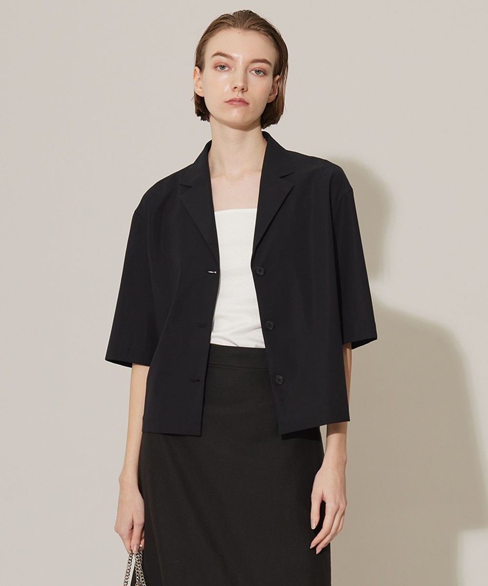 【オンワード】 ICB>ジャケット/アウター 【洗える】 マイクロパナマボイル ジャケット ブラック 4 レディース 【オンワード】 ICB>ジャケット/アウター 【洗える】 マイクロパナマボイル ジャケット ブラック 4 レディース