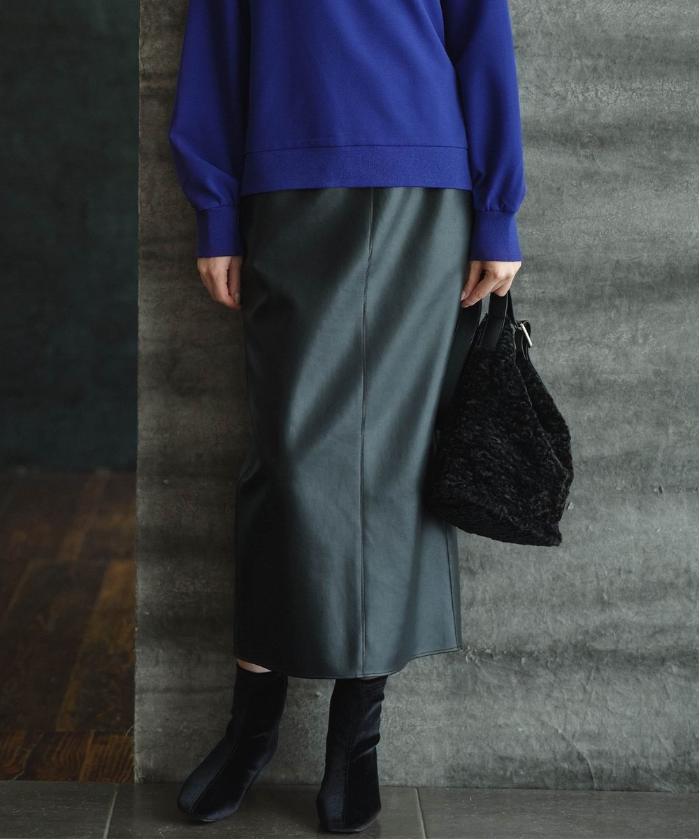 【オンワード】 ICB>スカート 【洗える】フェイクレザー ナロースカート ブラック 6 レディース 【オンワード】 ICB>スカート 【洗える】フェイクレザー ナロースカート ブラック 6 レディース