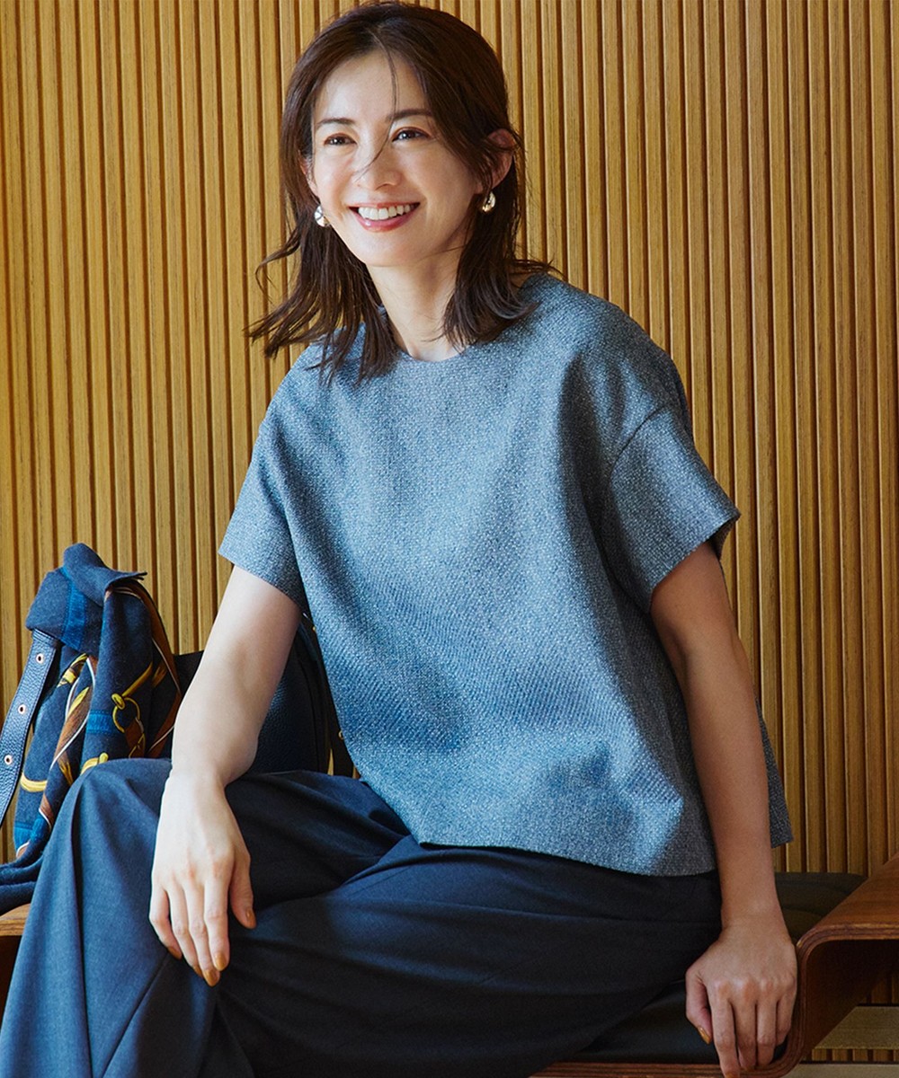 【オンワード】 23区 S(小さいサイズ)>トップス 【洗える】ツイーディーエトワール ブラウス グレー 32 レディース 【オンワード】 23区 S(小さいサイズ)>トップス 【洗える】ツイーディーエトワール ブラウス グレー 32 レディース