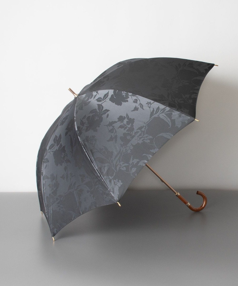 ＜オンワード＞AURORA>ファッション雑貨 NINA RICCI ニナリッチ 花柄 雨傘（長傘） ブラック FREE レディース 【送料無料】