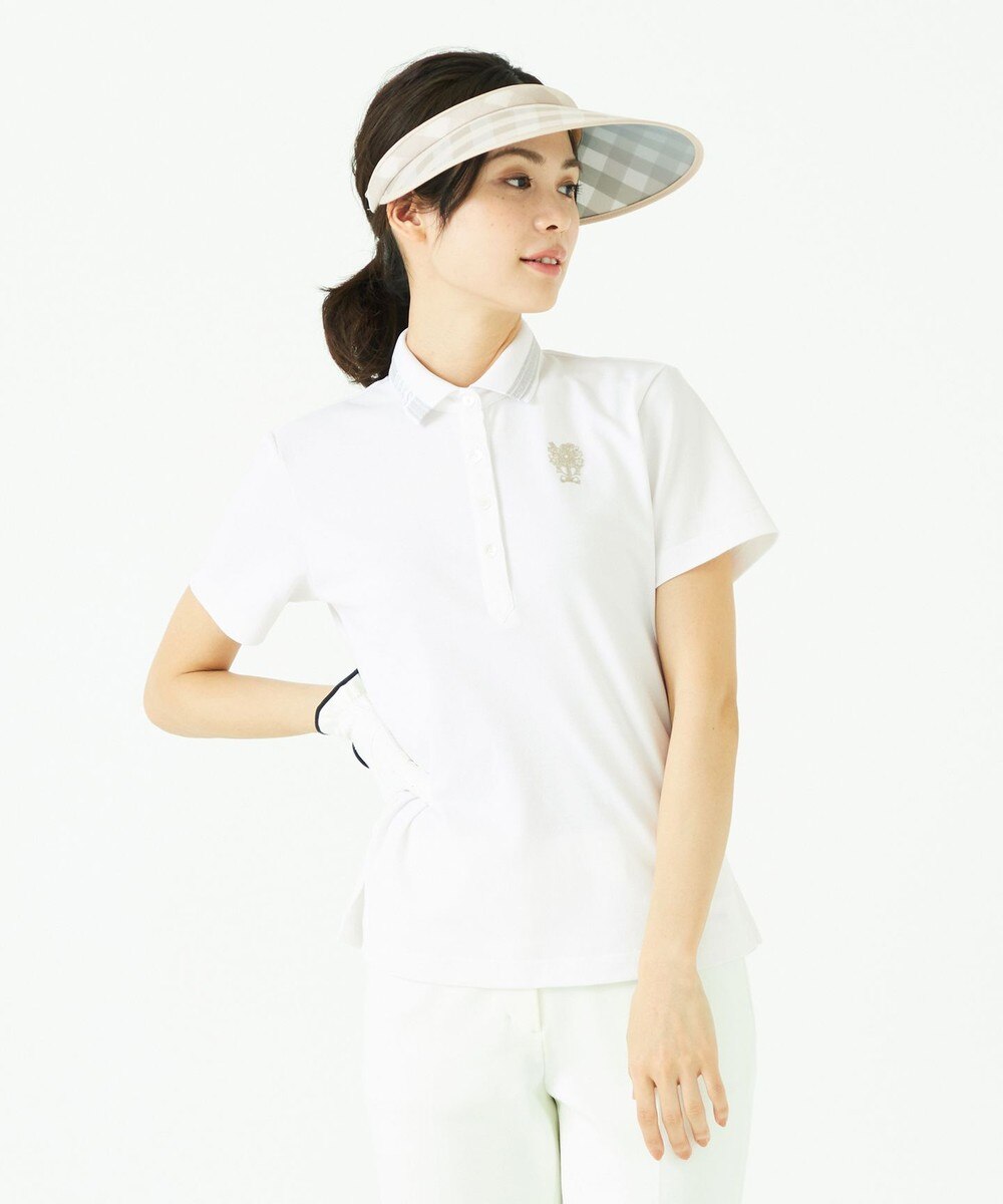 【オンワード】 DAKS GOLF>トップス 【WOMEN】ストレッチ鹿の子 ポロシャツ ネイビー M レディース 【送料無料】