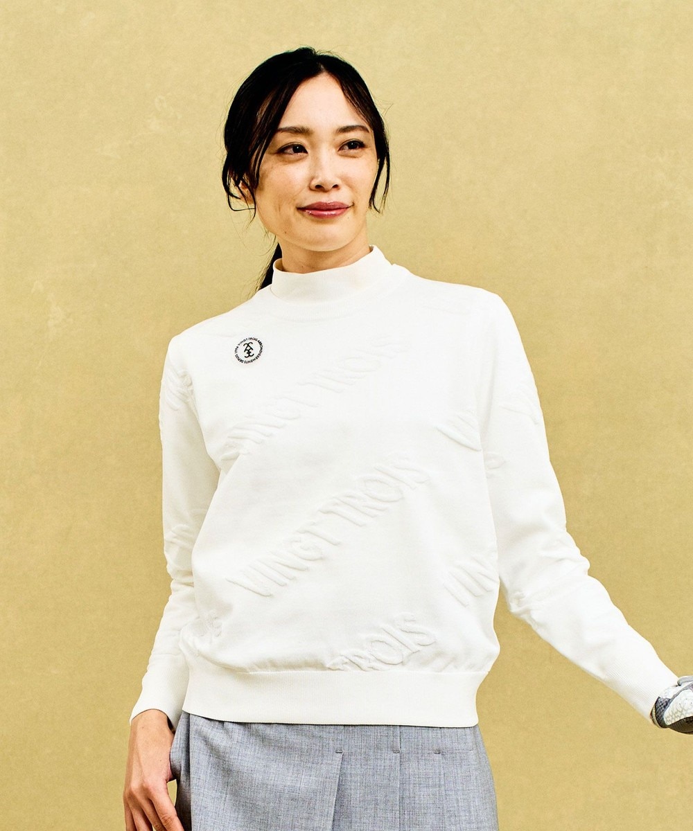 【オンワード】 23区GOLF>トップス 【WOMEN】【ウォッシャブル】シワになりにくいロゴスポーツニット イージーケア ホワイト 2 レディース 【オンワード】 23区GOLF>トップス 【WOMEN】【ウォッシャブル】シワになりにくいロゴスポーツニット イージーケア ホワイト 2 レディース