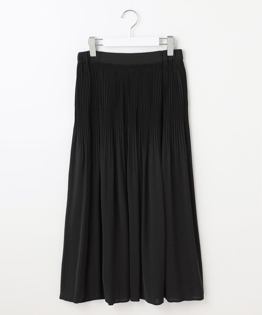 【オンワード】 自由区>スカート 【セットアップ対応・洗える】ライトサテンプリーツ スカート ネイビー 38 レディース