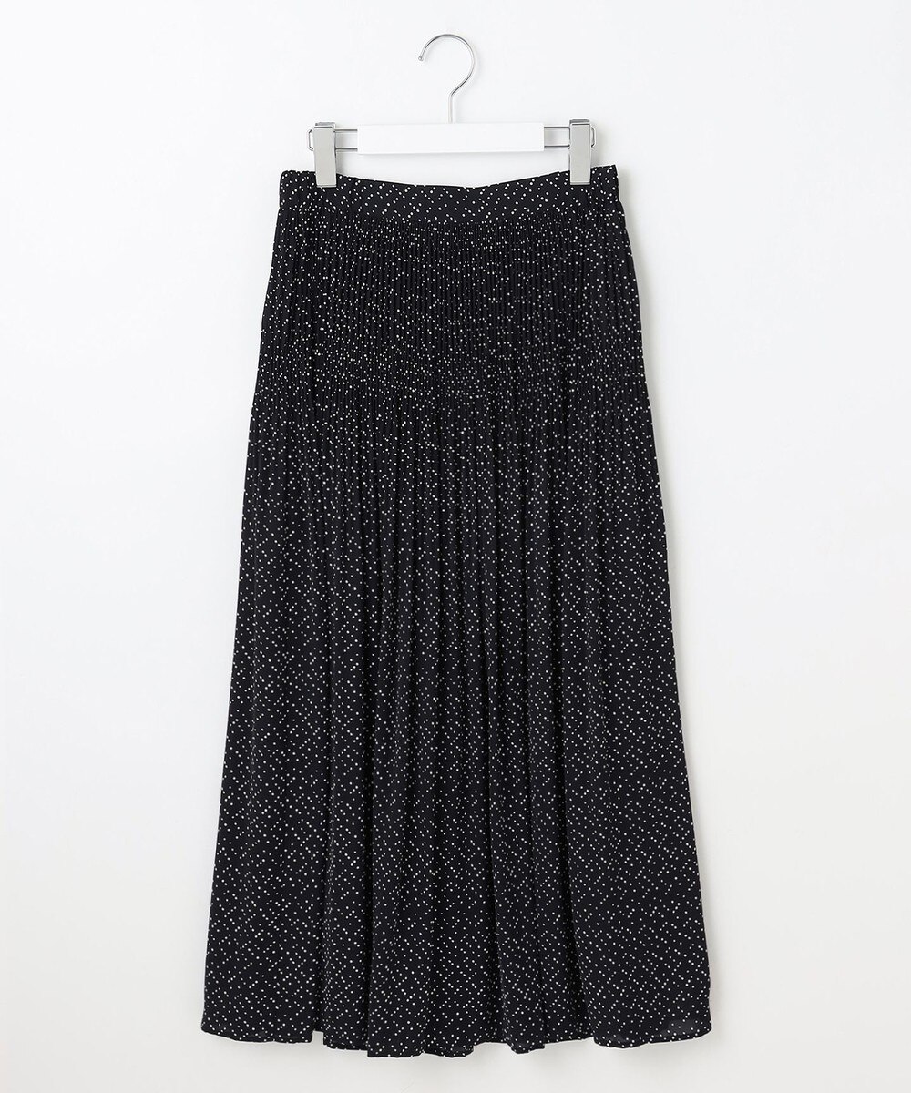 【オンワード】 自由区>スカート 【セットアップ対応・洗える】ライトサテンプリーツ スカート ブラック×ベージュ 40 レディース