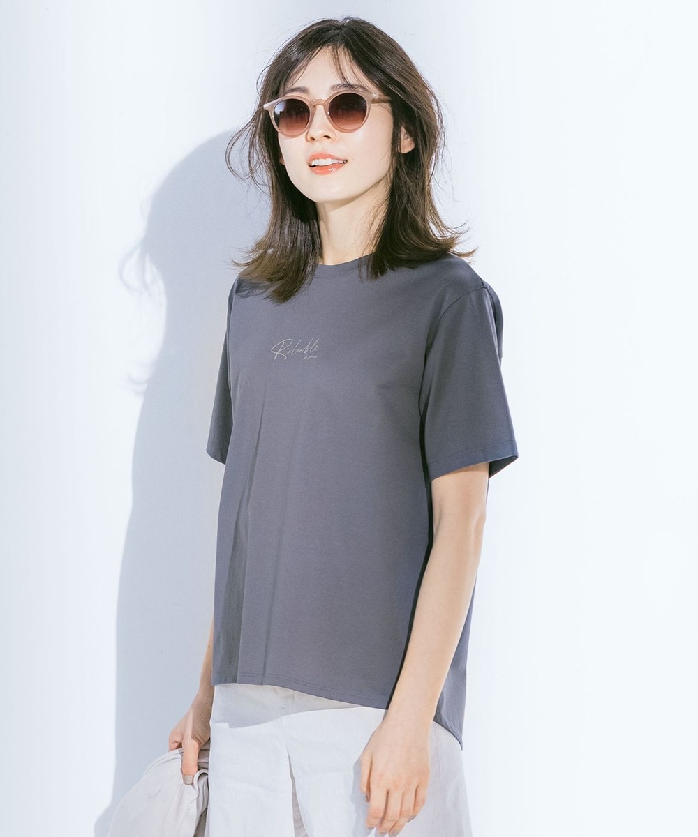 【オンワード】 J.PRESS LADIES L>トップス PRINT TEE Tシャツ ホワイト T13 レディース 【送料無料】