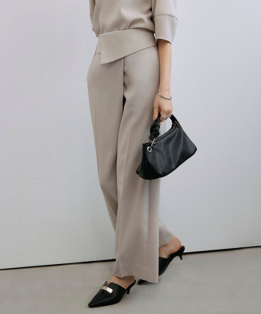 【オンワード】 ICB>パンツ 【UVケア・接触冷感・速乾・防シワ・洗える】 FluidBackSatin デザインワイドパンツ トープ 6 レディース 【オンワード】 ICB>パンツ 【UVケア・接触冷感・速乾・防シワ・洗える】 FluidBackSatin デザインワイドパンツ トープ 6 レディース