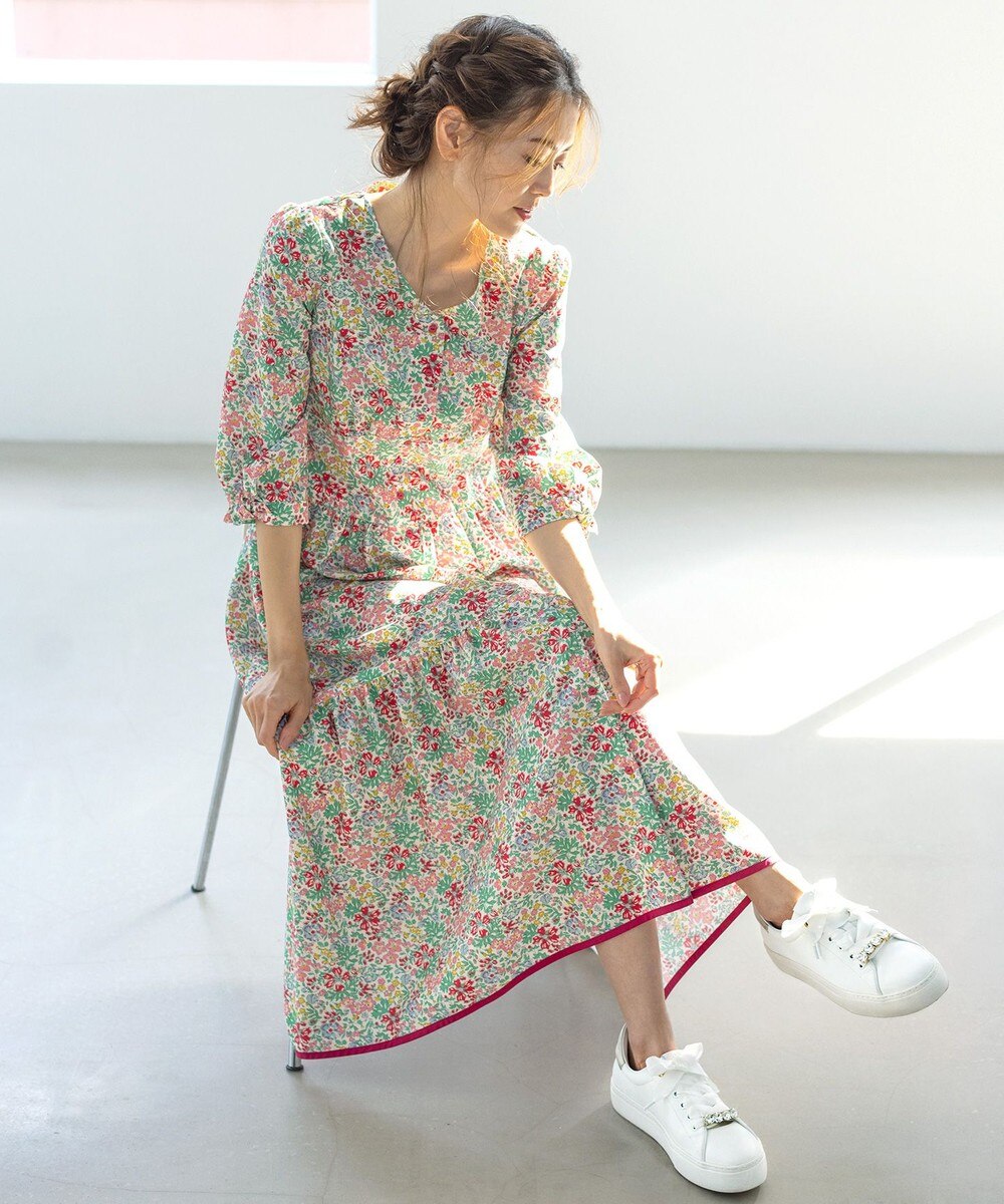 【オンワード】 TOCCA>ワンピース 【洗える!】WOODHAM ドレス ピンク 2 レディース 【送料無料】