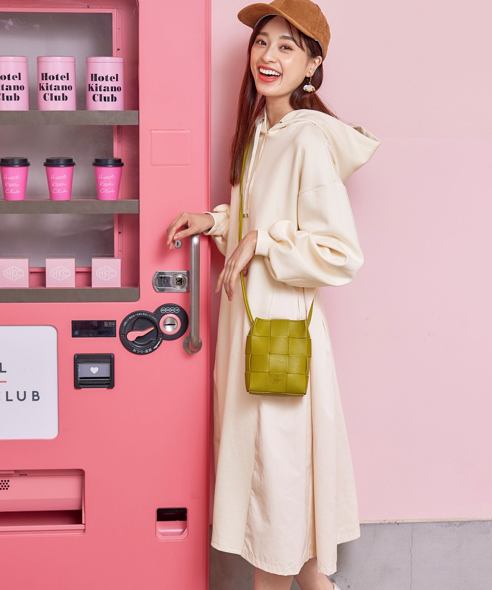 【洗える】ダンボール切替パーカーワンピース