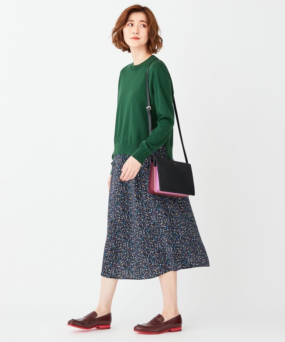 【オンワード】 Paul Smith>ワンピース 【WEB限定アイテム・洗える】Painted Ditsy コンビネーション ニットワンピース グリーン XXL レディース 【送料無料】