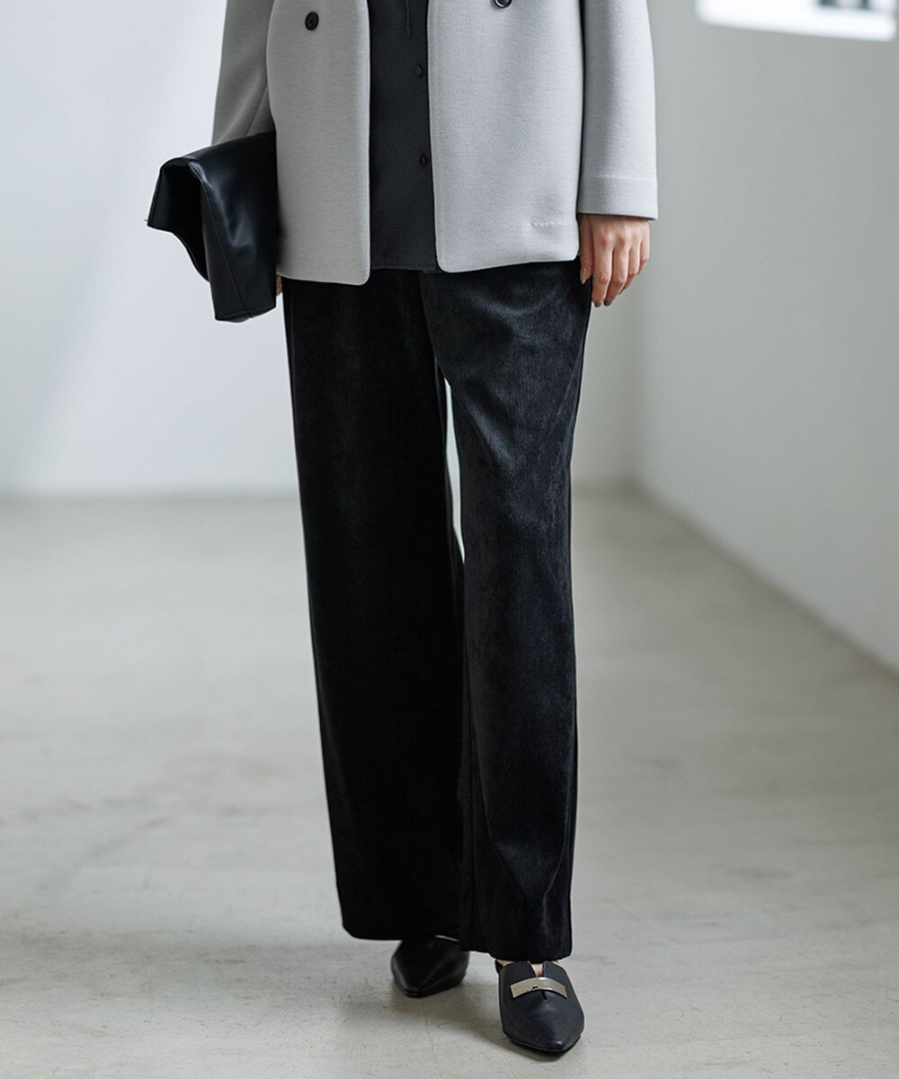 【オンワード】 ICB L(大きいサイズ)>パンツ 【洗える】 ラッセルライトピケ ストレートパンツ ブラック 46 レディース 【オンワード】 ICB L(大きいサイズ)>パンツ 【洗える】 ラッセルライトピケ ストレートパンツ ブラック 46 レディース