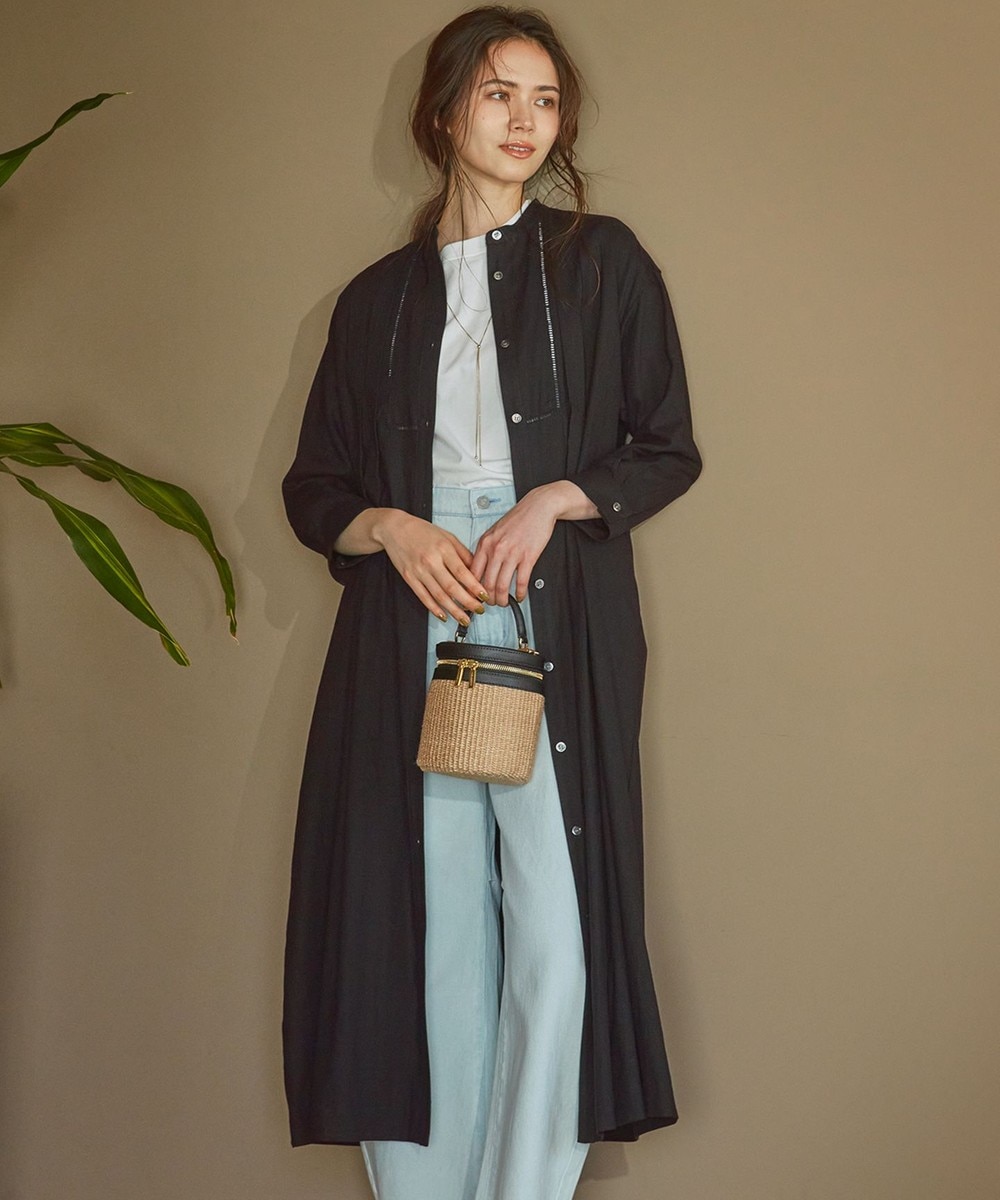 【オンワード】 23区>ワンピース 【SLOW/一部店舗限定】ブライトリネン シャツ ワンピース ブラック 38 レディース 【オンワード】 23区>ワンピース 【SLOW/一部店舗限定】ブライトリネン シャツ ワンピース ブラック 38 レディース