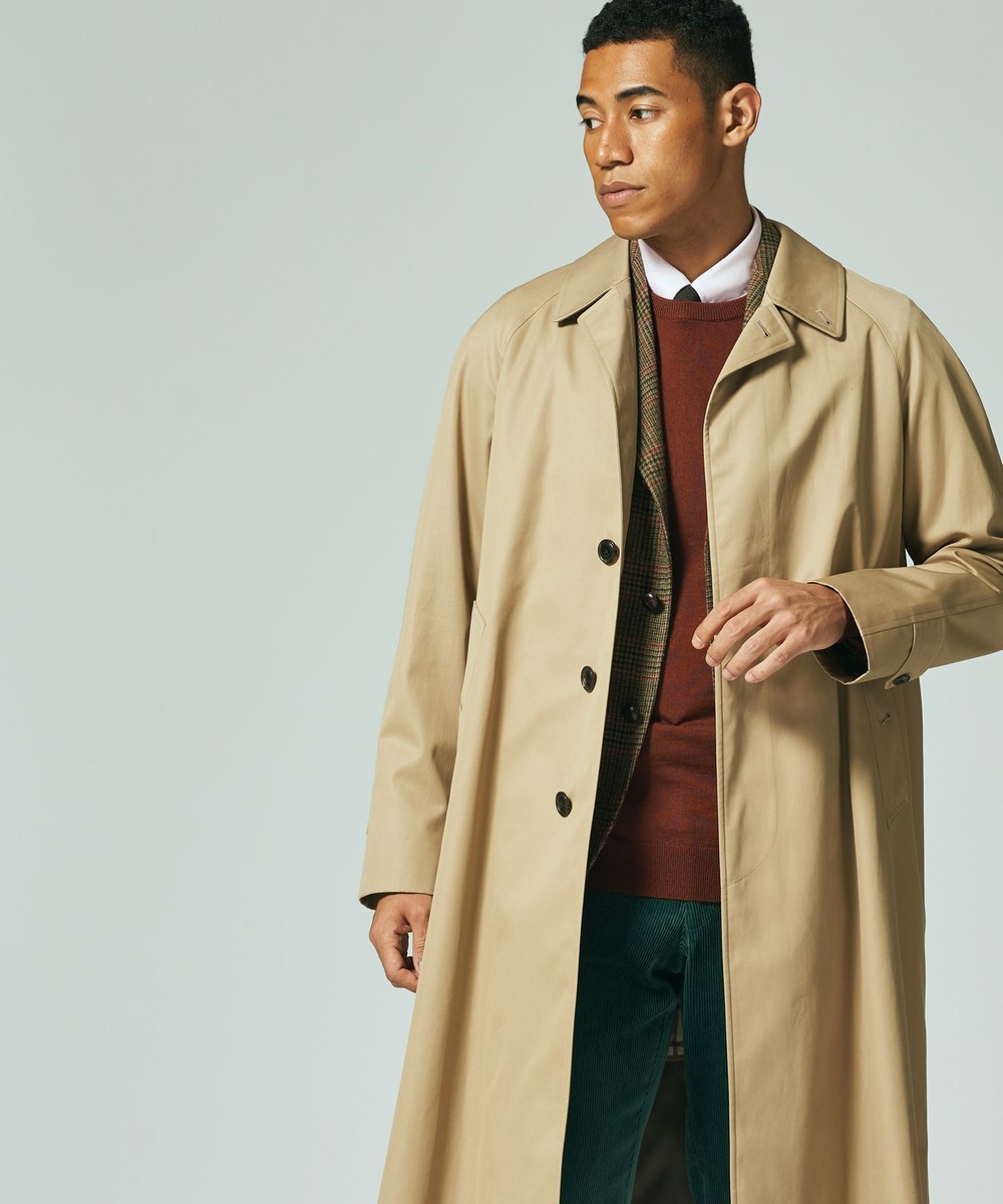 【オンワード】 J.PRESS MEN>ジャケット/アウター 【J.PRESS BASIC】VENTILE ギャバジン バルマカーン コート アイボリー M メンズ 【送料無料】