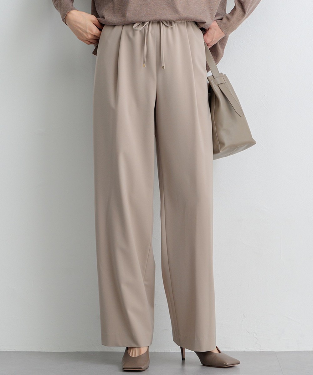 【オンワード】 23区>パンツ 【洗える】2WAYストレッチツイル ドロスト ワイドパンツ ベージュ 36 レディース 【オンワード】 23区>パンツ 【洗える】2WAYストレッチツイル ドロスト ワイドパンツ ベージュ 36 レディース