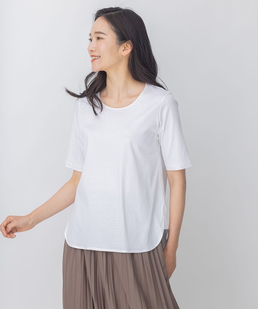 【オンワード】 自由区>トップス 【Sサイズ有】FUNCTIONAL JERSEY Tシャツ カットソー ブラウン 32 レディース 【送料無料】