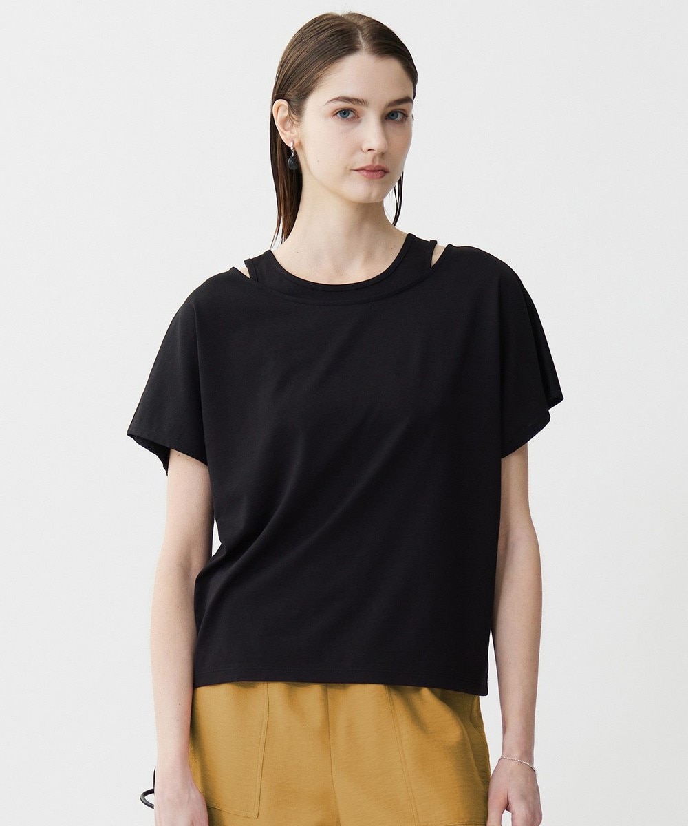 【オンワード】 ICB>トップス 【UVケア・吸水速乾・洗える】ライクレイヤードTEE ブラック S レディース 【オンワード】 ICB>トップス 【UVケア・吸水速乾・洗える】ライクレイヤードTEE ブラック S レディース