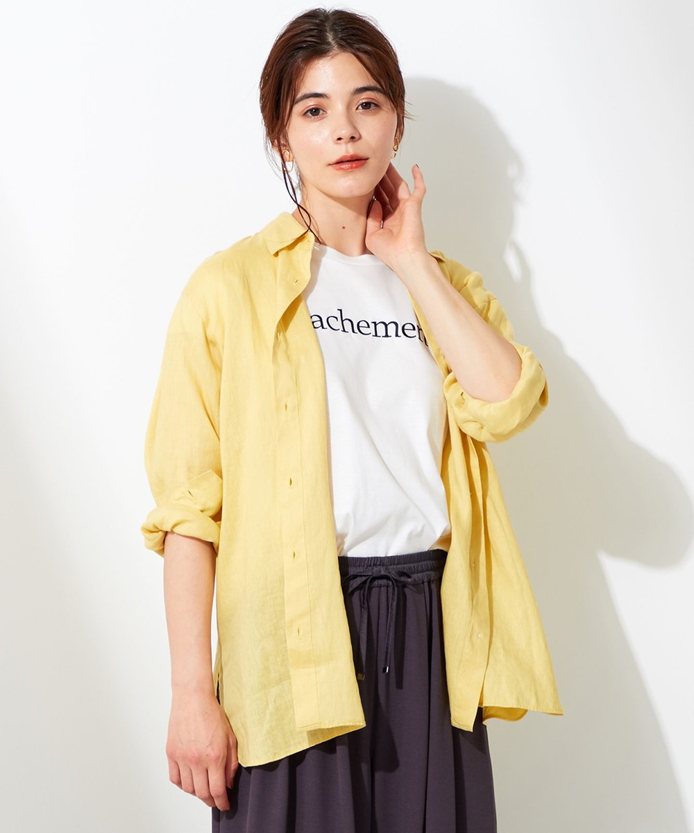 【オンワード】 UNFILO L>トップス 【UNFILO】ベルギーリネン シャツ ホワイト 44 レディース 【送料無料】