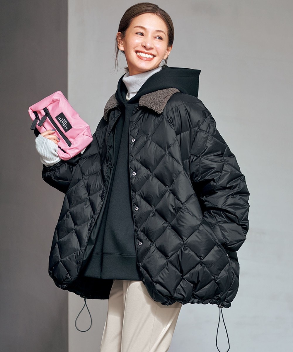 【オンワード】 UNFILO>ジャケット/アウター 【TAION×UNFILO】 ボア襟 リバーシブルダウン ブラック M レディース 【オンワード】 UNFILO>ジャケット/アウター 【TAION×UNFILO】 ボア襟 リバーシブルダウン ブラック M レディース