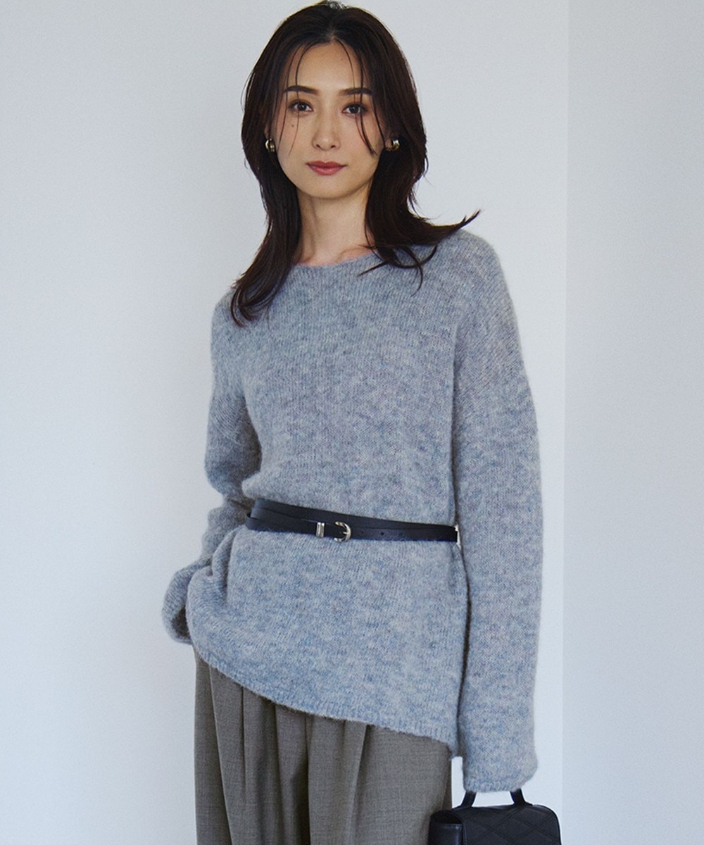 【オンワード】 23区>トップス ブラッシュドアルパカ ニット サックスブルー 38 レディース 【オンワード】 23区>トップス ブラッシュドアルパカ ニット サックスブルー 38 レディース