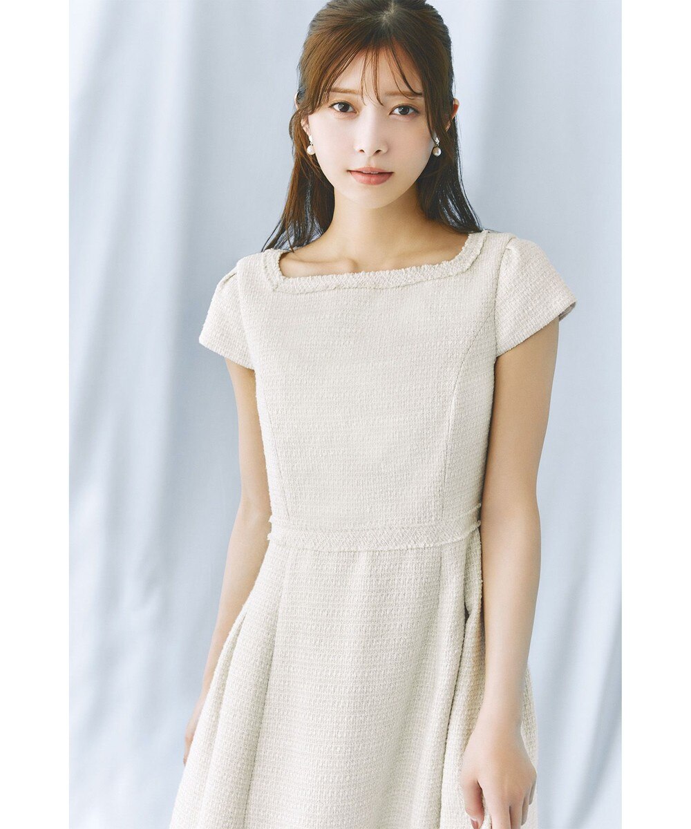 【オンワード】 TOCCA>ワンピース 【洗える・消臭】FALLING STAR ドレス アイボリー 0 レディース