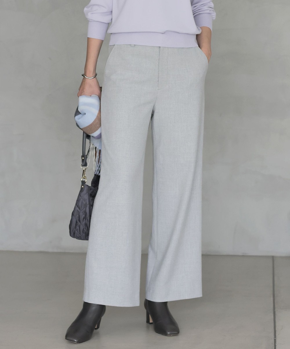 【オンワード】 J.PRESS LADIES>パンツ チェルビック セミワイド パンツ ライトグレー 11 レディース 【オンワード】 J.PRESS LADIES>パンツ チェルビック セミワイド パンツ ライトグレー 11 レディース