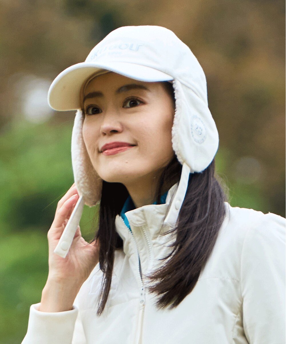 【オンワード】 23区GOLF>帽子 【WOMEN】耳当て付スェードキャップ アイボリー F レディース