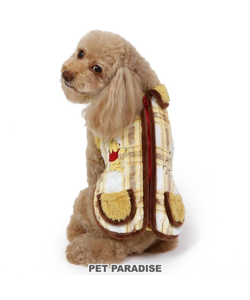 ＜オンワード＞PET PARADISE>ペットグッズ ディズニー くまのプーさん 背開き ベスト 《 風船柄》 小型犬 黄 ３Ｓ