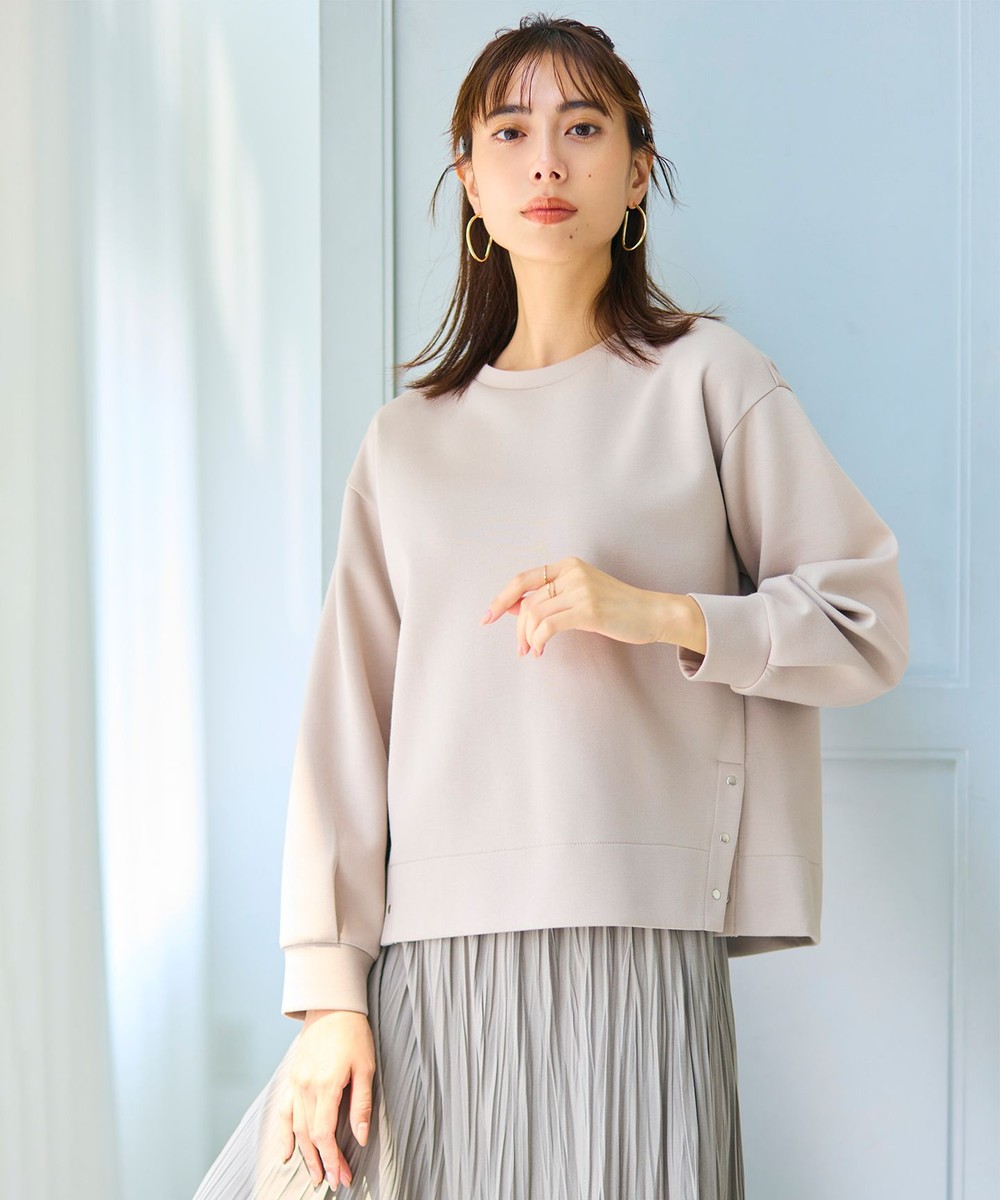 【オンワード】 J.PRESS LADIES L（大きいサイズ）>トップス 【WEB限定カラーあり】ダンボールニットジャージー カットソー グレージュ T15 レディース