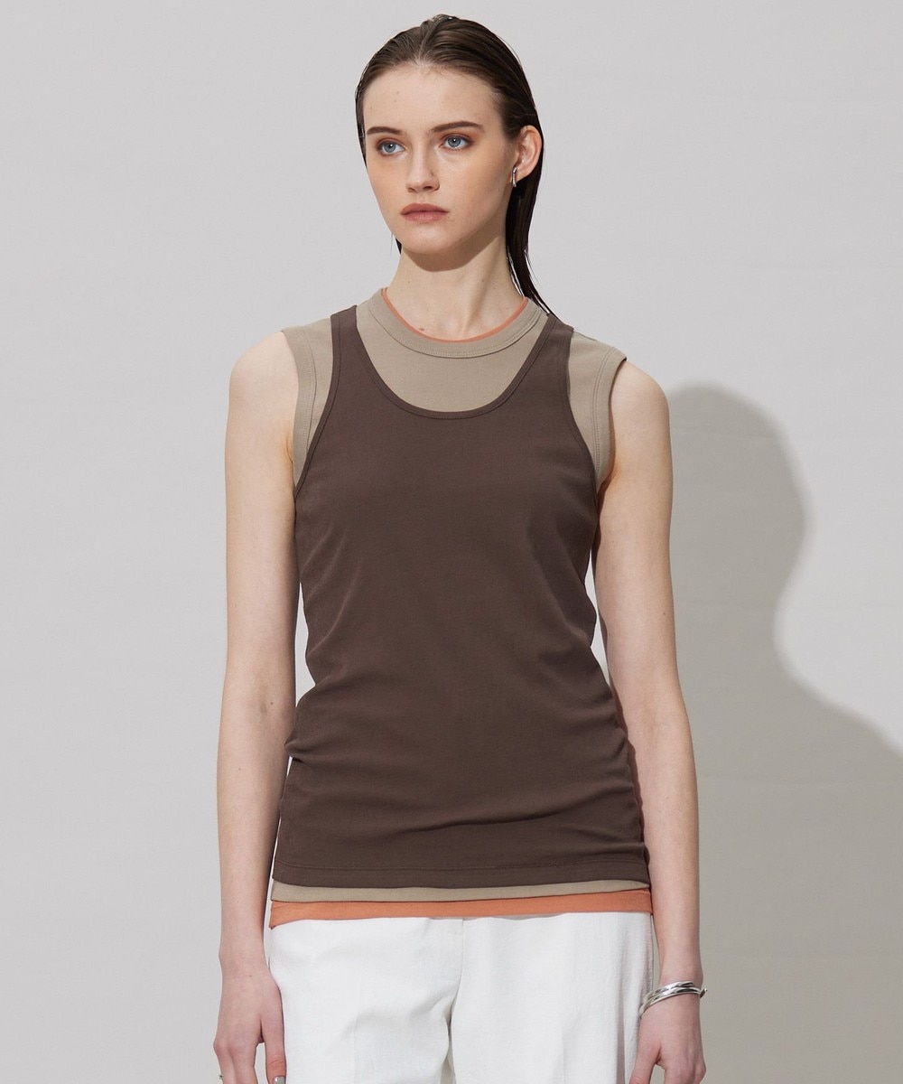 【オンワード】 ICB>トップス 【洗える】レイヤードタンク チョコレート M レディース 【オンワード】 ICB>トップス 【洗える】レイヤードタンク チョコレート M レディース