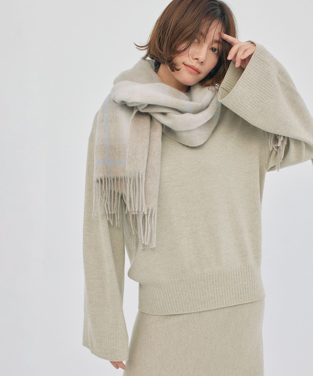 【オンワード】 #Newans>トップス 【洗える】100%ウールビッグスリーブニット ベージュ 1 レディース 【送料無料】