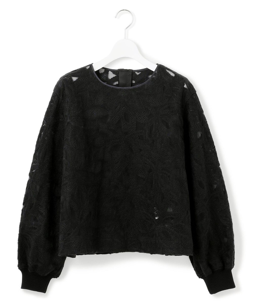 【オンワード】 23区>トップス 【GOLD LABEL】チュールヘアリーエンブロイダリー ブラウス ブラック 38 レディース