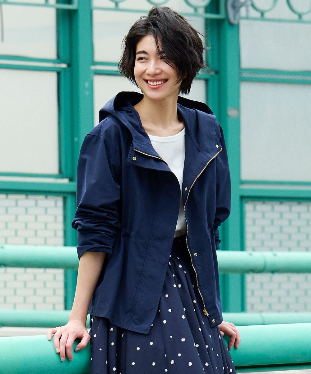 【オンワード】 組曲 S>ジャケット/アウター 【撥水加工】コットンナイロン撥水マウンテンパーカーブルゾン(KG23) カーキ S3 レディース 【送料無料】