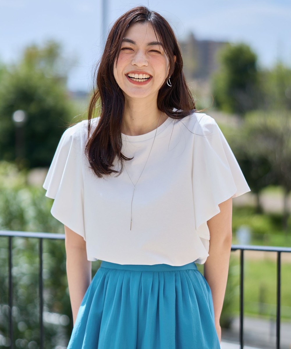 【オンワード】 ANY L>トップス 【洗濯機可/接触冷感/UVケア】ソロナフリルスリーブプルオーバー オフ 4 レディース 【オンワード】 ANY L>トップス 【洗濯機可/接触冷感/UVケア】ソロナフリルスリーブプルオーバー オフ 4 レディース