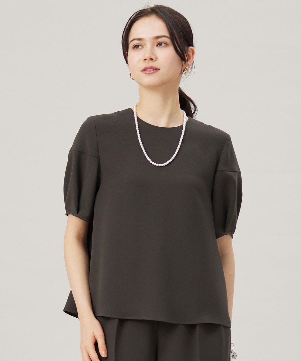 【オンワード】 自由区>トップス 【SHIHOさんコラボ・洗える】バックサテンジョーゼット ブラウス バーント 38 レディース 【オンワード】 自由区>トップス 【SHIHOさんコラボ・洗える】バックサテンジョーゼット ブラウス バーント 38 レディース