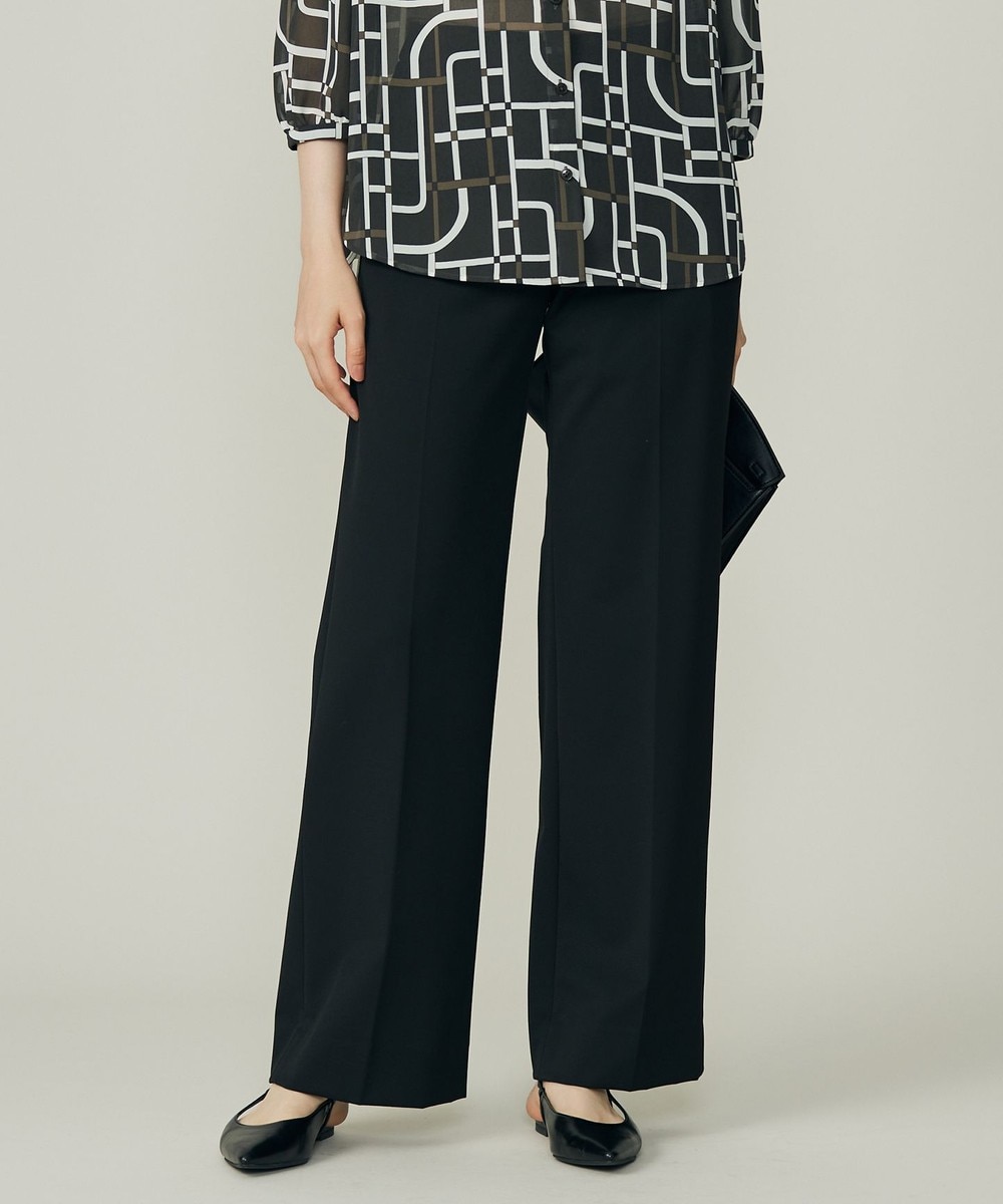 【オンワード】 自由区>パンツ 【カタログ掲載・洗える】TRギャバストレート パンツ ブラック 38 レディース 【オンワード】 自由区>パンツ 【カタログ掲載・洗える】TRギャバストレート パンツ ブラック 38 レディース