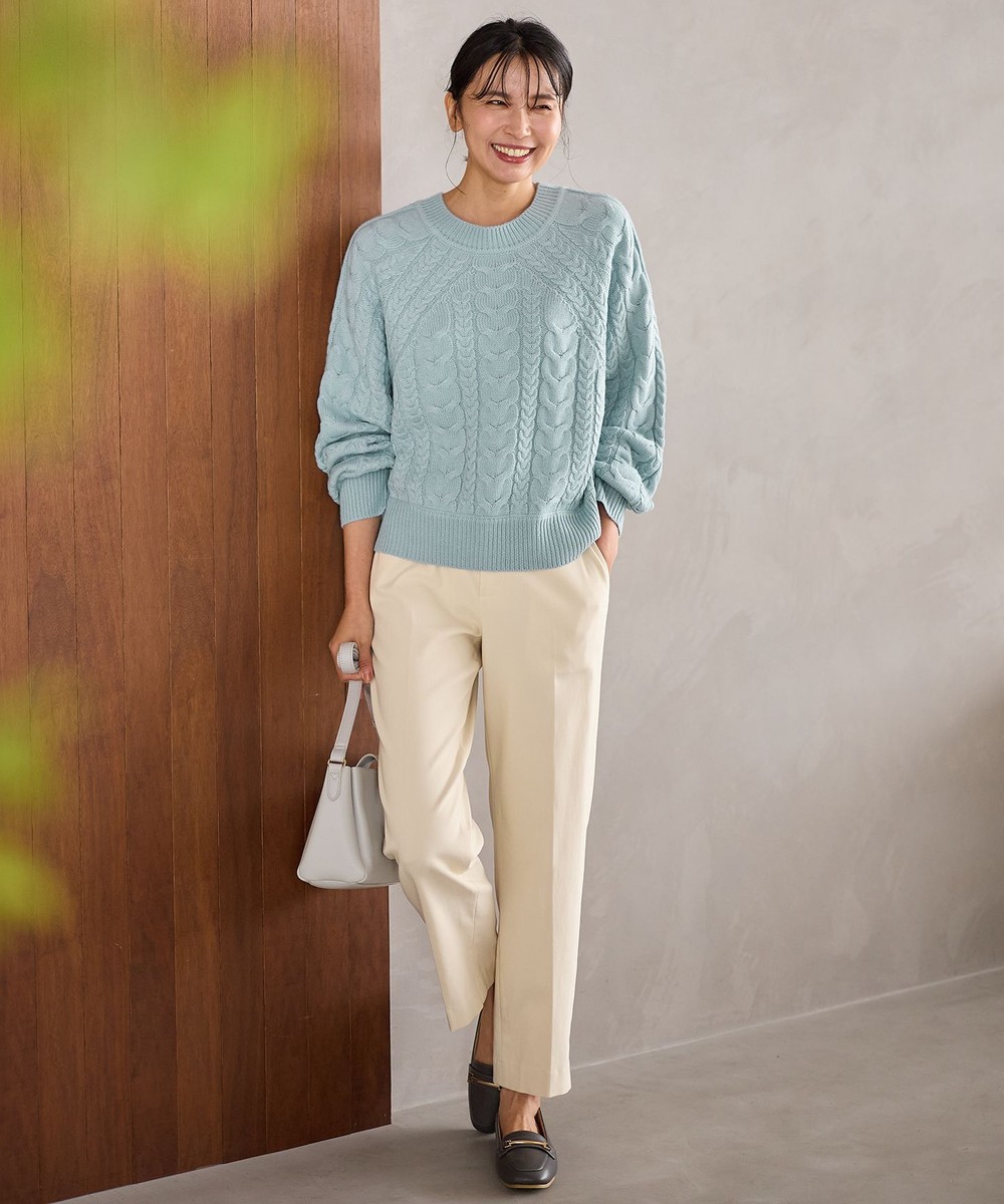 【オンワード】 ANY>パンツ 【手洗い可/ウエストゴム】裏起毛ハイストレッチパンツ オフ 2 レディース 【オンワード】 ANY>パンツ 【手洗い可/ウエストゴム】裏起毛ハイストレッチパンツ オフ 2 レディース