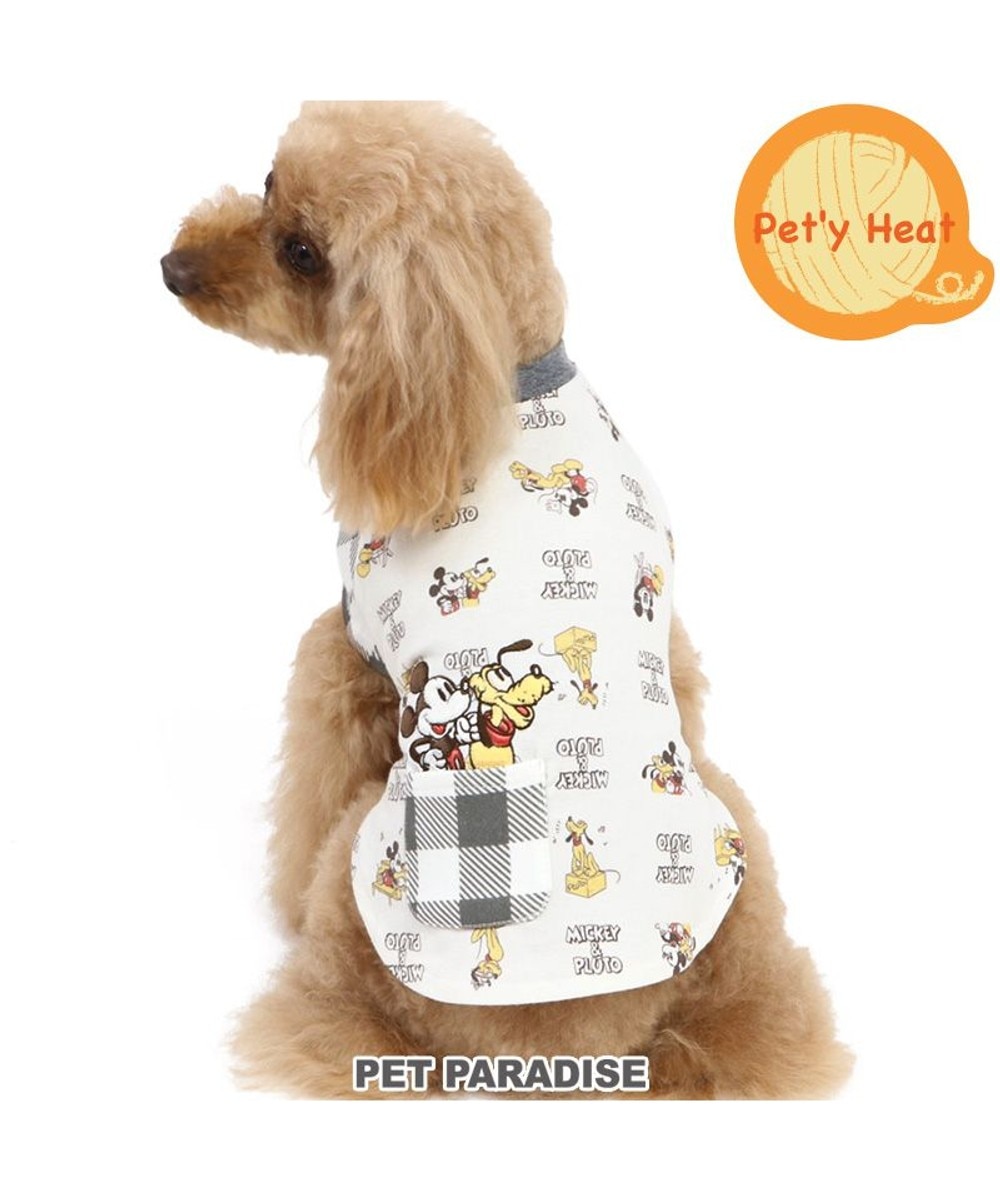 PET PARADISE>ペットグッズ ディズニー ミッキーマウス ペティヒート Tシャツ 《ミッキー & プルート》小型犬 グレー ３Ｓ