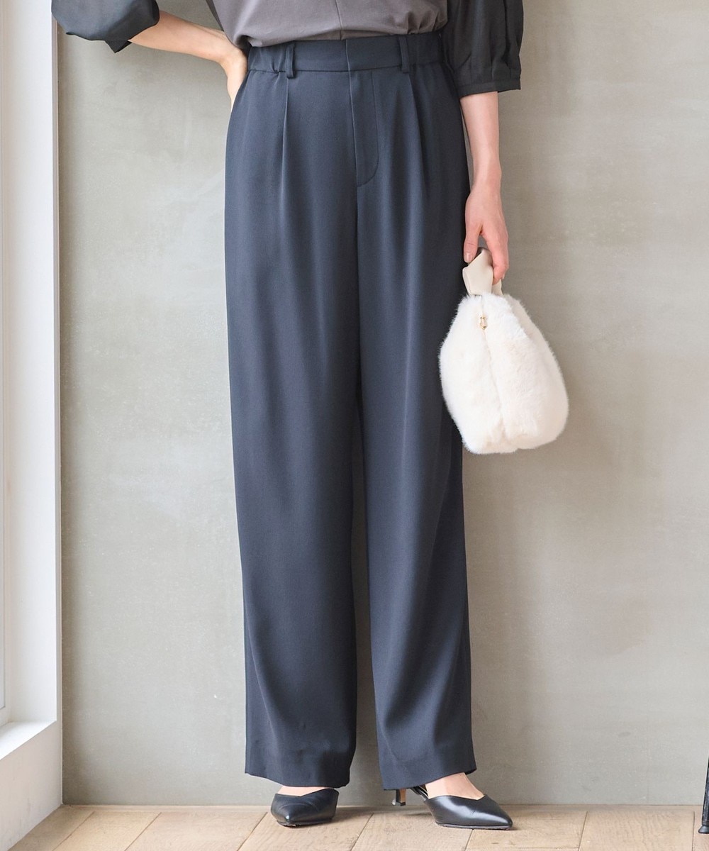 【オンワード】 自由区>パンツ 【セットアップ・洗える】トリアセジョーゼット パンツ ネイビー 36 レディース 【オンワード】 自由区>パンツ 【セットアップ・洗える】トリアセジョーゼット パンツ ネイビー 36 レディース